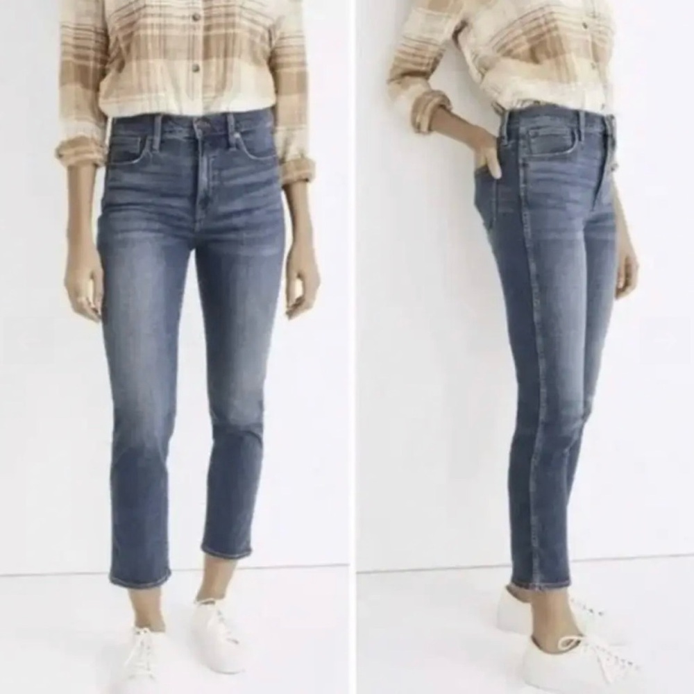 Madewell Stovepipe Straight Leg cropped Jeans